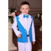 Яркий костюм для мальчика белый  с бирюзой