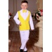 Светлый костюм на мальчика белый с желтым