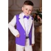Красивый костюм на праздник для мальчика молочный с сиреневым
