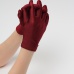 Перчатки на 5 пальцев к платью для девочки бордовые