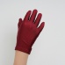 Перчатки на 5 пальцев к платью для девочки бордовые