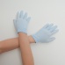Перчатки на 5 пальцев к платью для девочки голубые