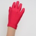 Перчатки на 5 пальцев к платью для девочки красные