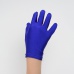 Перчатки на 5 пальцев к платью для девочки синие (электрик)