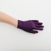 Перчатки на 5 пальцев к платью для девочки темно-фиолетовые