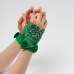 Перчатки митенки к платью для девочки ярко-зеленые мини