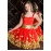 Нарядное коктейльное платье для девочки красное с золотом
