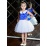 Нарядное платье для маленькой принцессы белое с синим