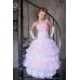 Красивое платье для девочки  розовое с белым