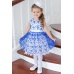 Красивое детское платье для девочки синее