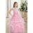 Вечернее платье для девочки с кружевом розовое