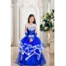 Бальное праздничное платье для девочки синее