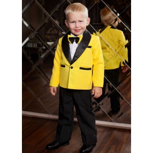 Смокинг костюм для мальчика желтый с черным